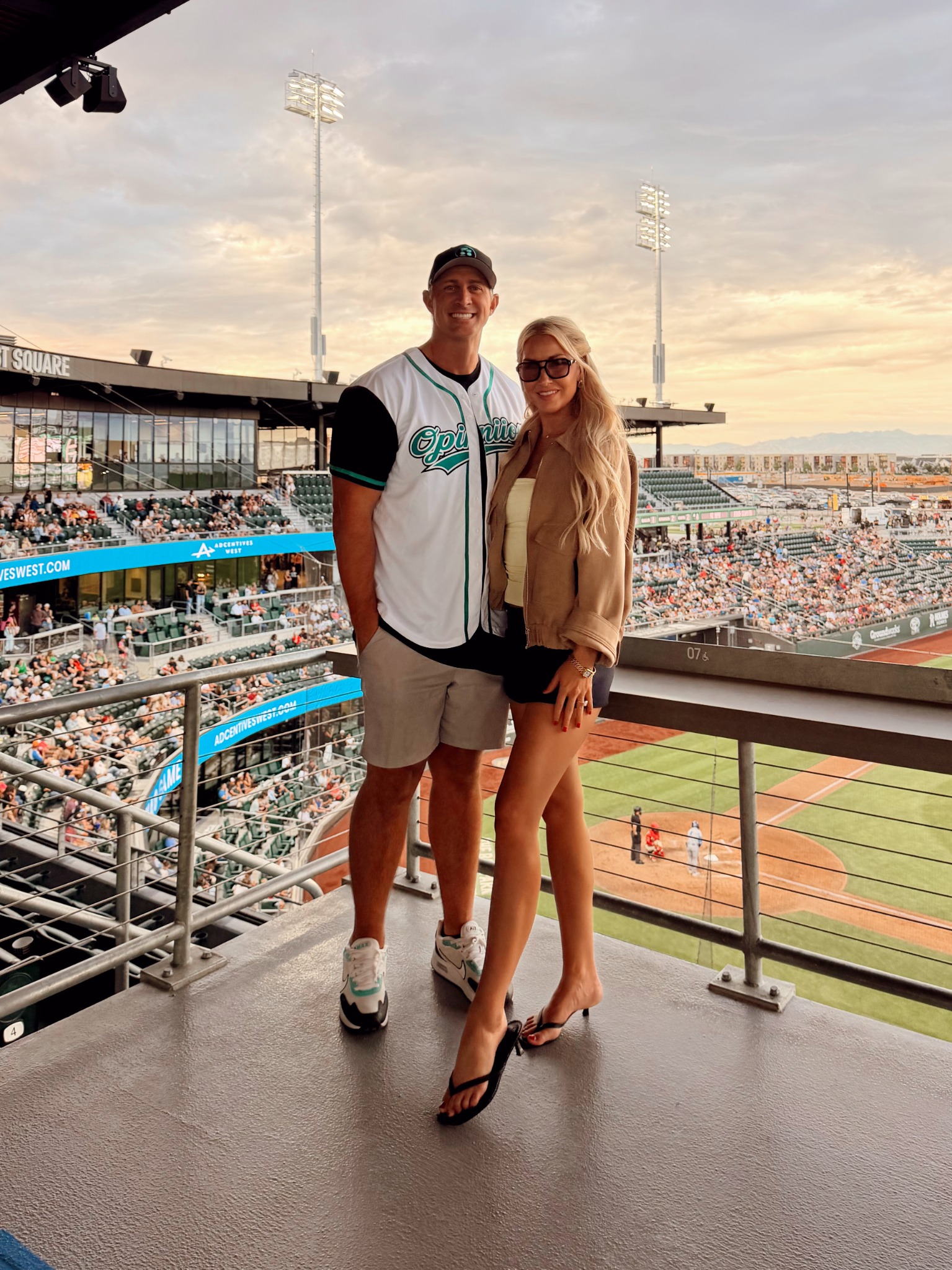 Devin and Summer at a baseball game